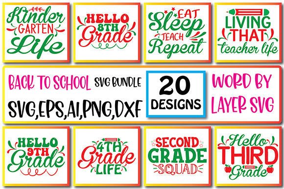 Back to School Bundle Vol. 1: Graphics & T-Shirt Designs