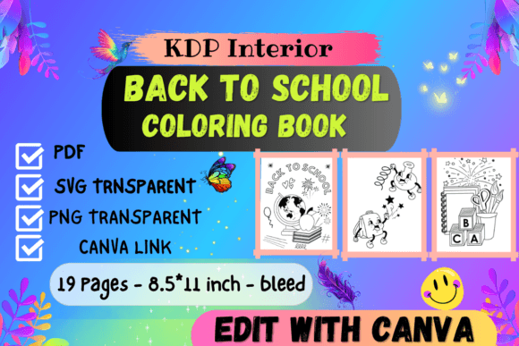 Back to School Coloring Book for Kdp Interiors