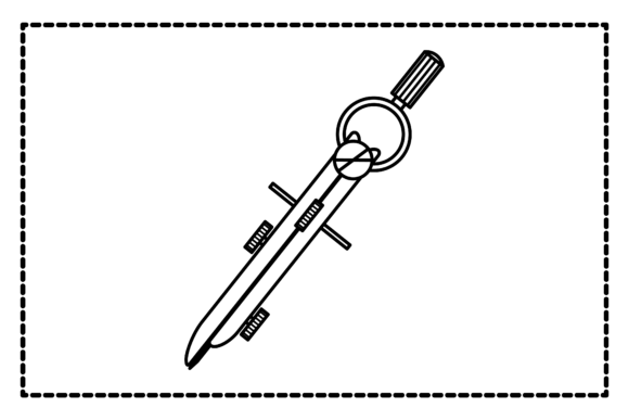 Back to School Compass Outline Icon Graphics