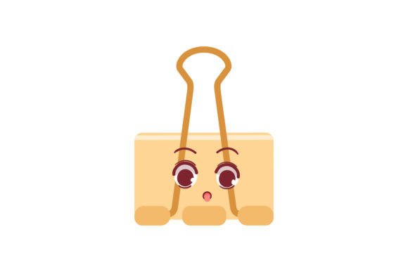 Back to School Paperclips Kawai Icon Graphics