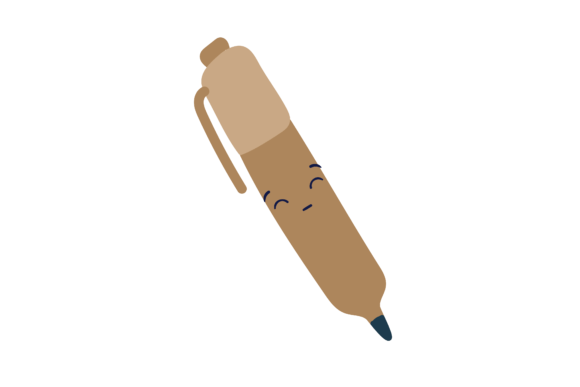 Back to School Pen Kawai Icon Graphics