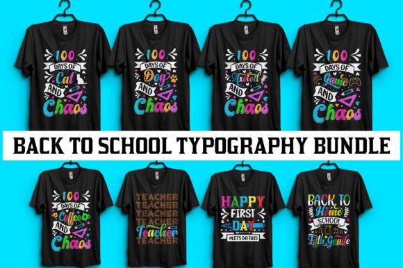Back to School Typography Vector Bundle
