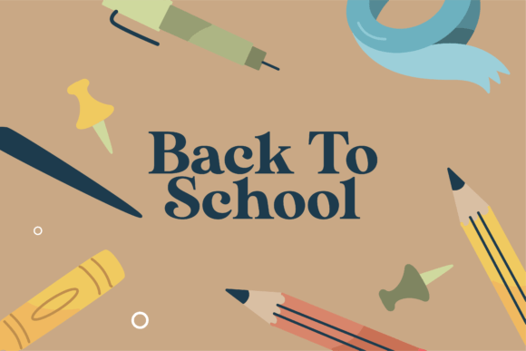 Brown Background Back to School Graphics