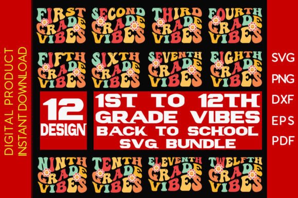Grade Vibes Back to School SVG Bundle: Graphics for Crafts