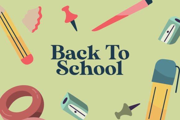 Green Background Back to School Graphics
