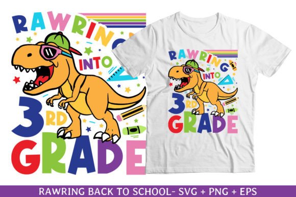 Rawring into 3rd Grade Back to School Graphics
