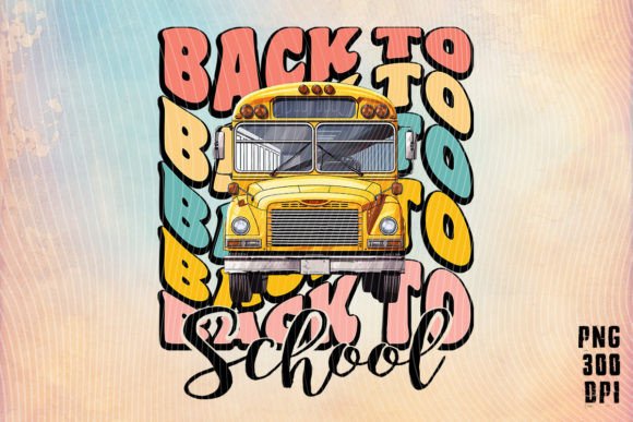 School Bus Back to School Retro T-shirt Graphics & Crafts