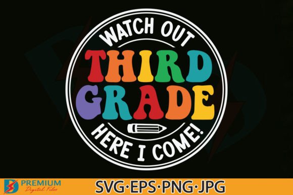 Third Grade PNG, 3rd Back to School SVG